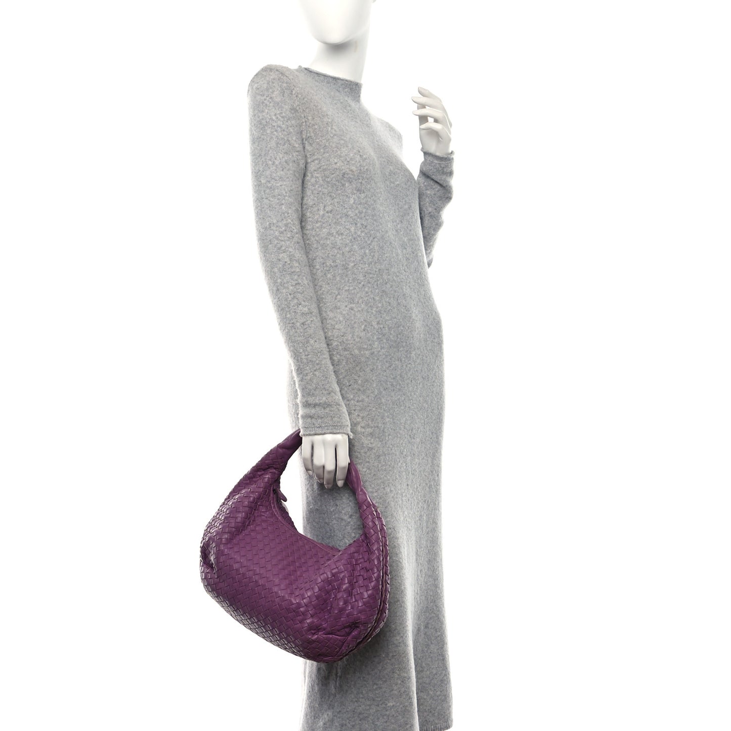 Nappa Intrecciato Small Veneta Hobo Purple