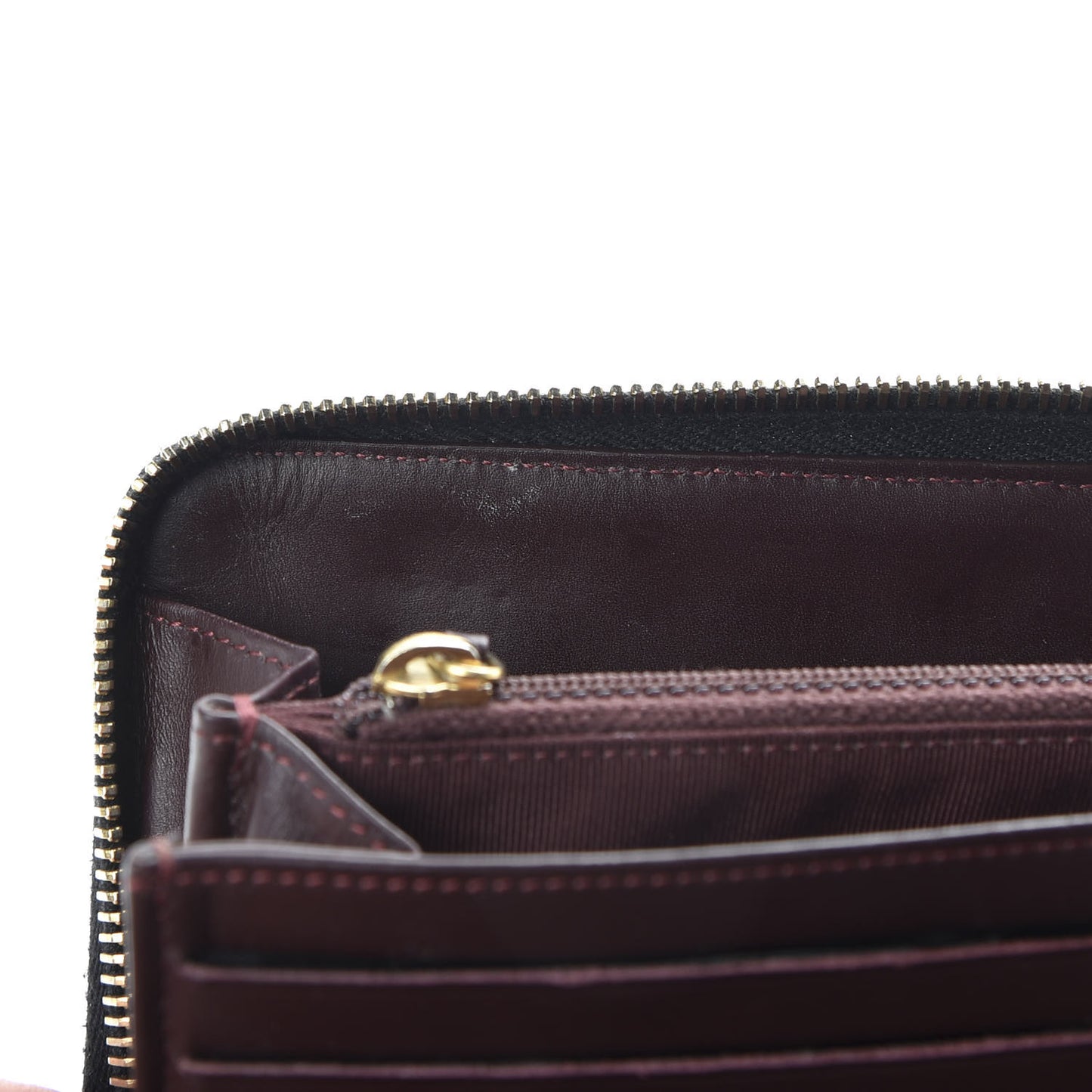 Caviar Quilted Large Zip Around Organizer Wallet Black