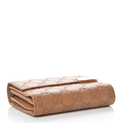 Gucci Guccissima Signature Dice Compact Trademark Wallet New Banana 4 of 11