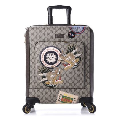 Gucci GG Supreme Monogram Courrier Carry On Trolley Brown 1 of 11
