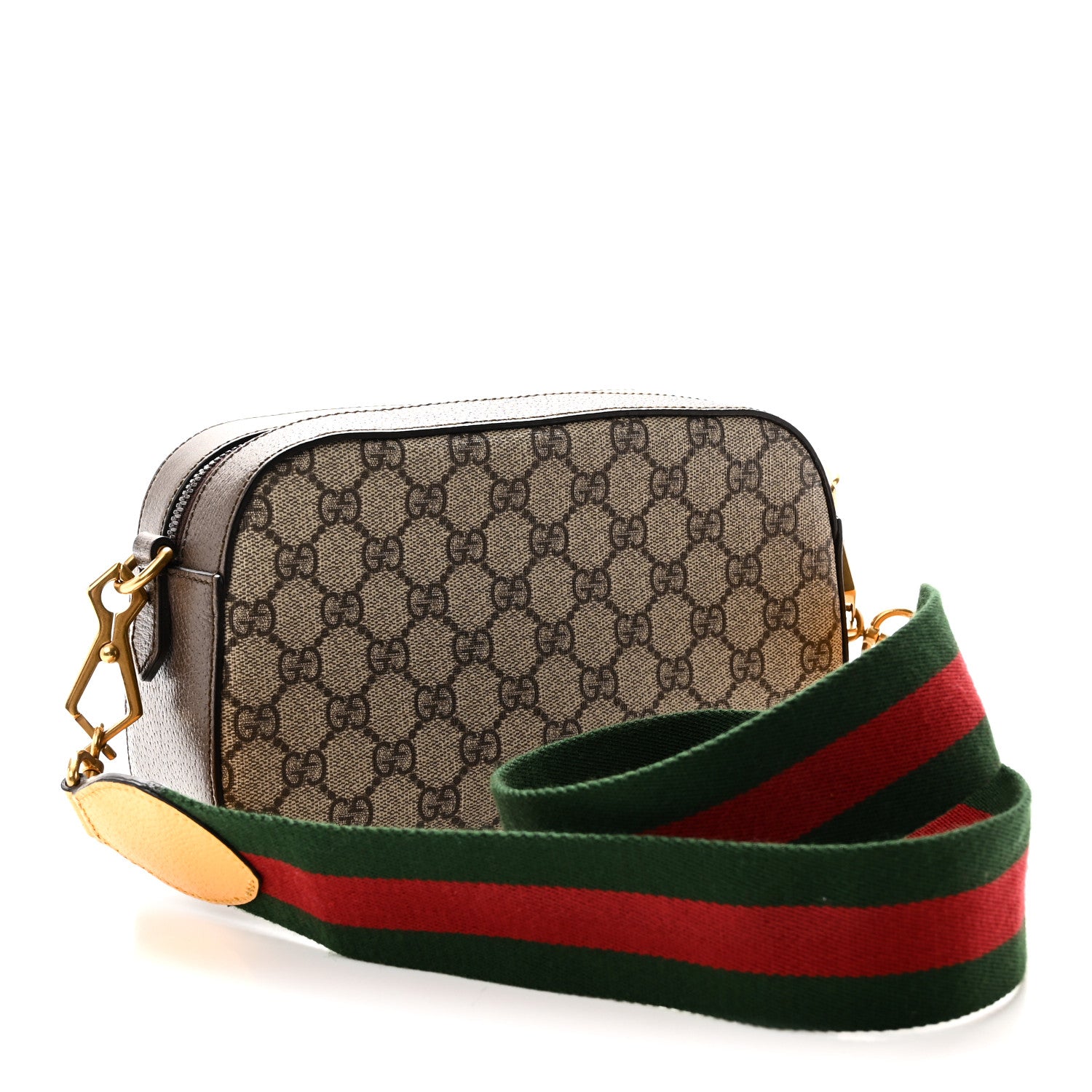 Gucci GG Supreme Monogram Web Neo Vintage Shoulder Bag Beige New Acero Crop 3 of 10