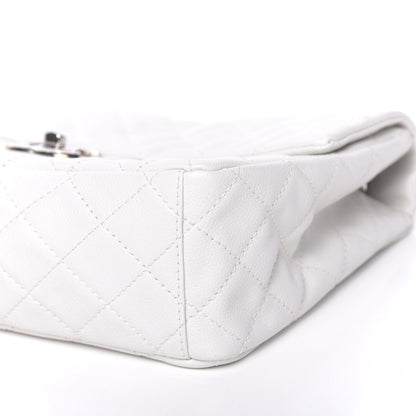 Chanel Caviar Quilted Maxi Single Flap White 9 of 14
