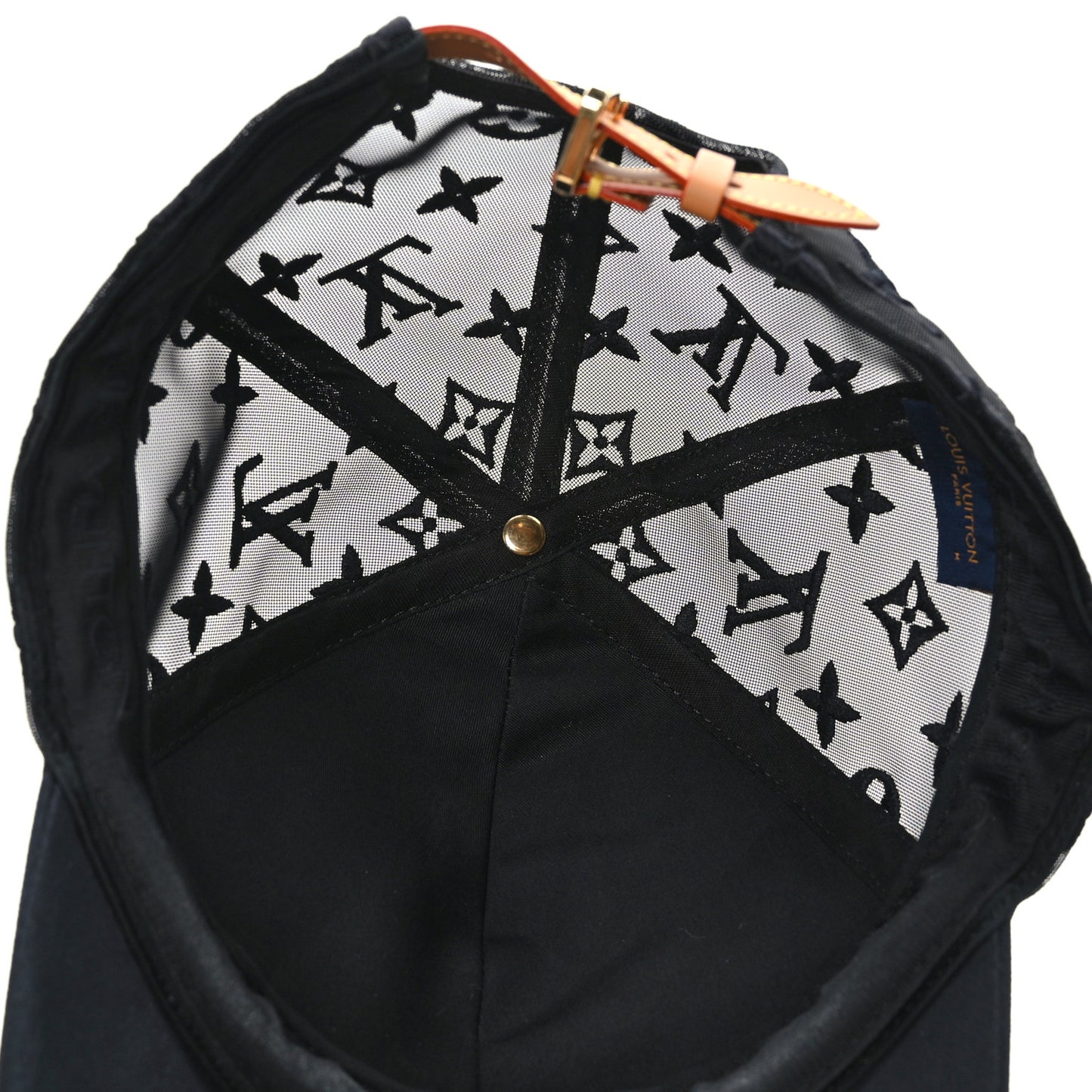 Monogram Mesh Cotton Cap M Black