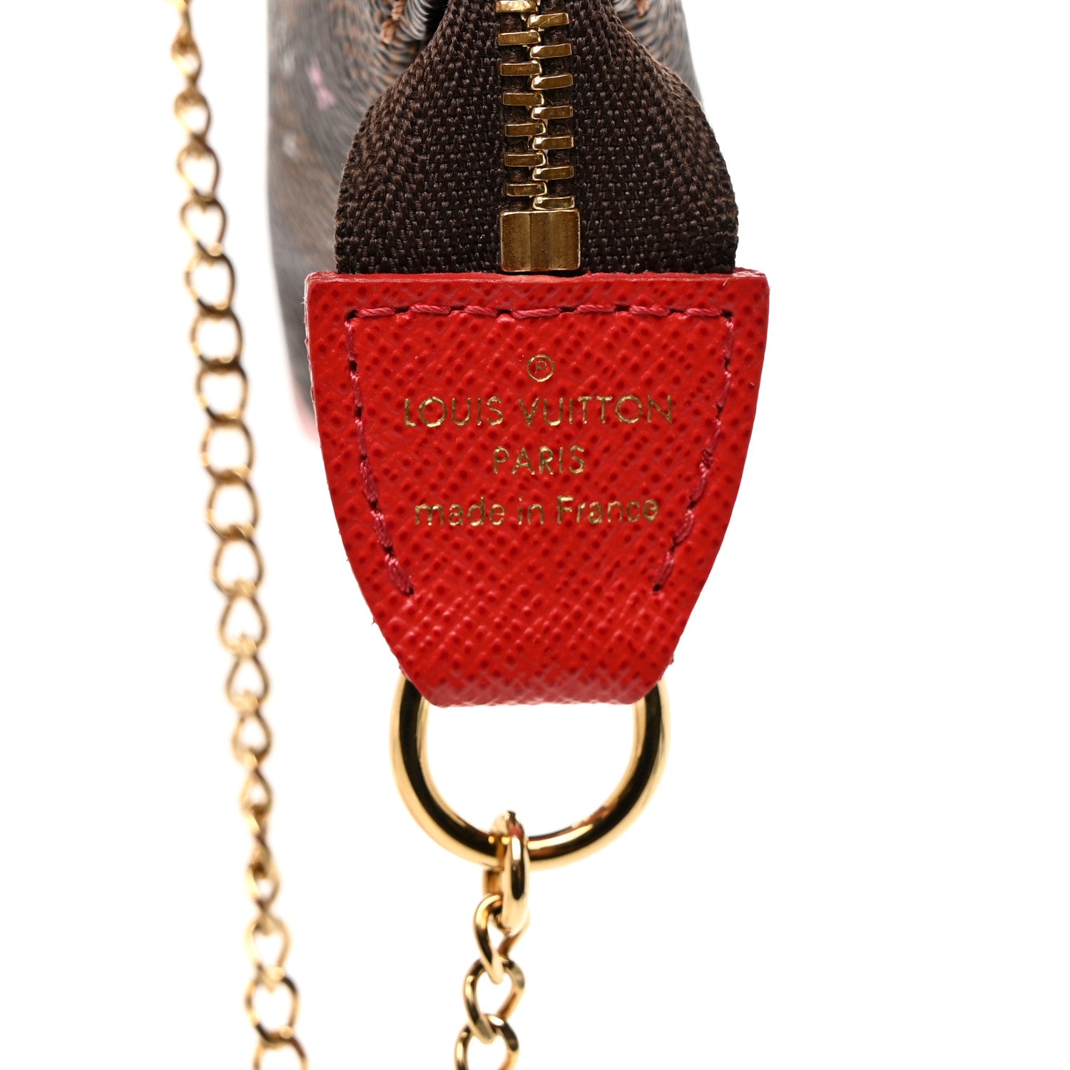 Louis Vuitton Damier Ebene 2019 Christmas Animation Mini Pochette Accessories Red 6 of 7