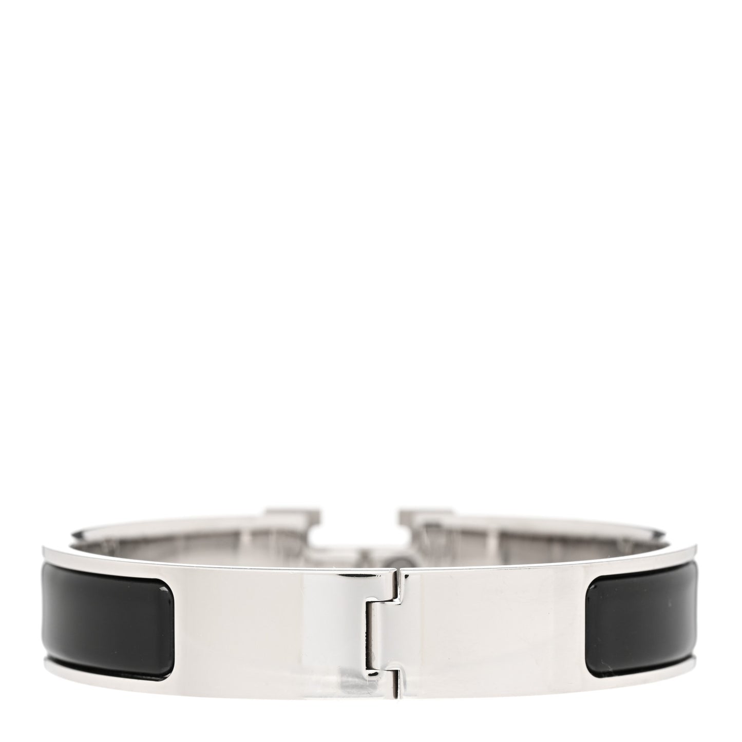 Enamel Narrow Clic Clac H Bracelet PM Black