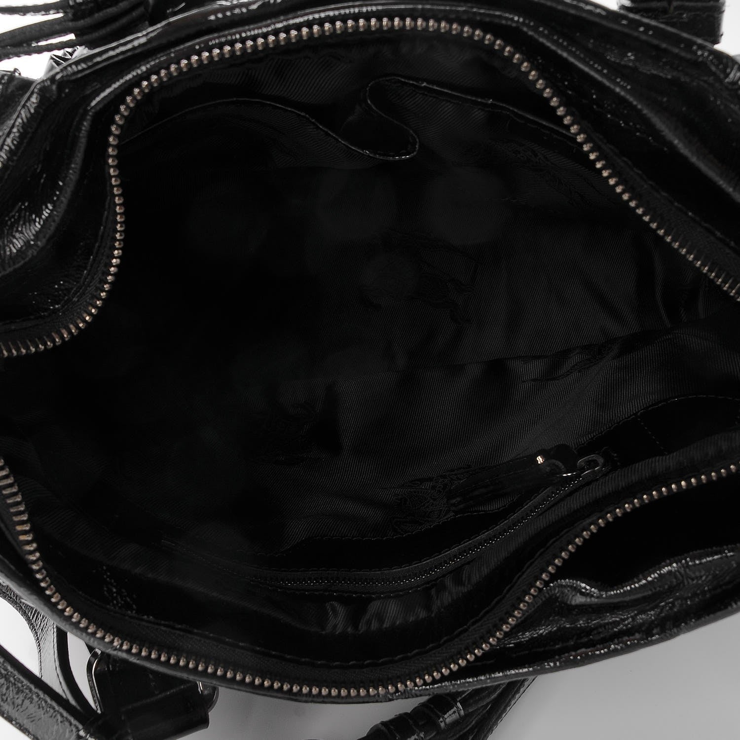 Burberry Patent Ruffled Medium Lowry Black 6 of 9