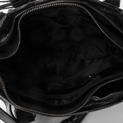 Burberry Patent Ruffled Medium Lowry Black 6 of 9