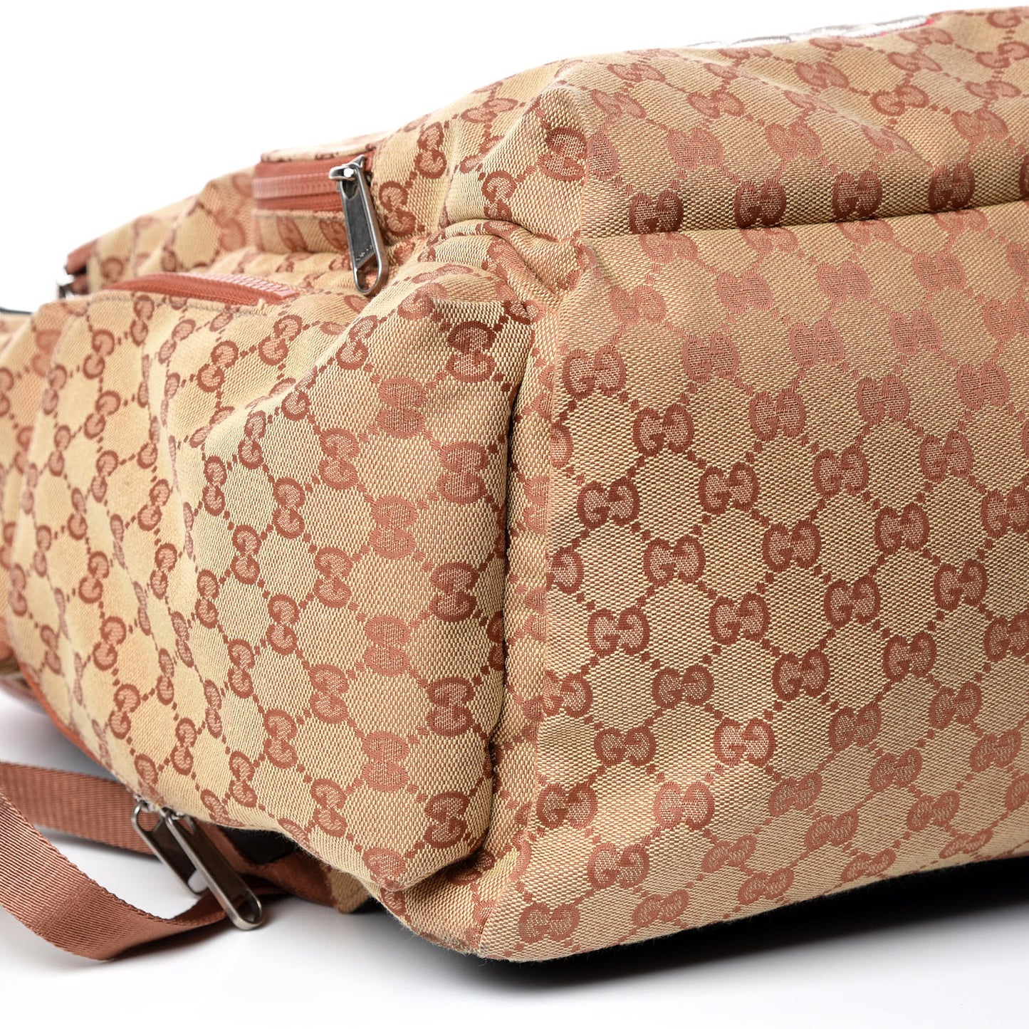 X MLB GG Monogram LA Dodgers Large Backpack Beige Ruggine Ivory
