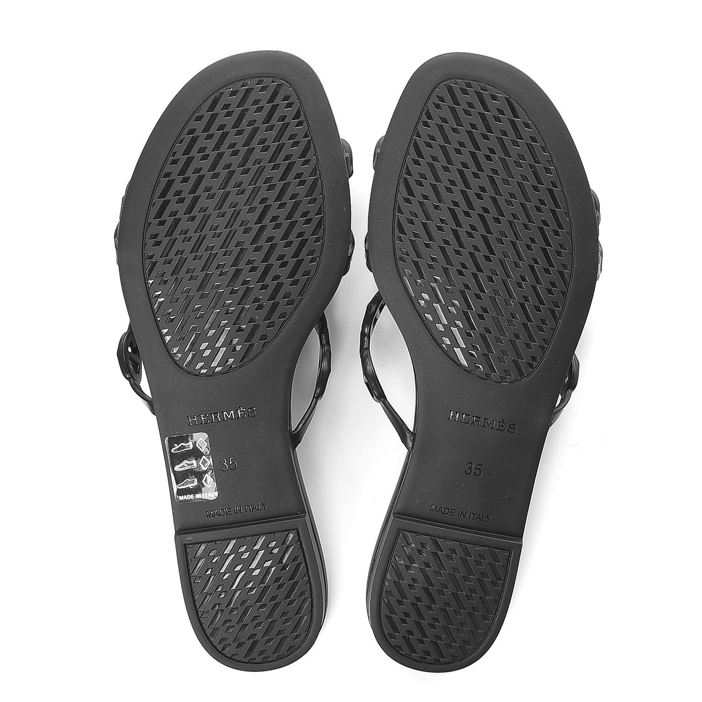 Rubber Chaine d'Ancre Rivage Sandals 35 Black
