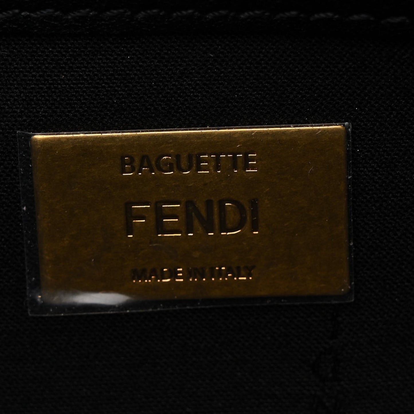 Nappa FF 1974 Embossed Baguette Black