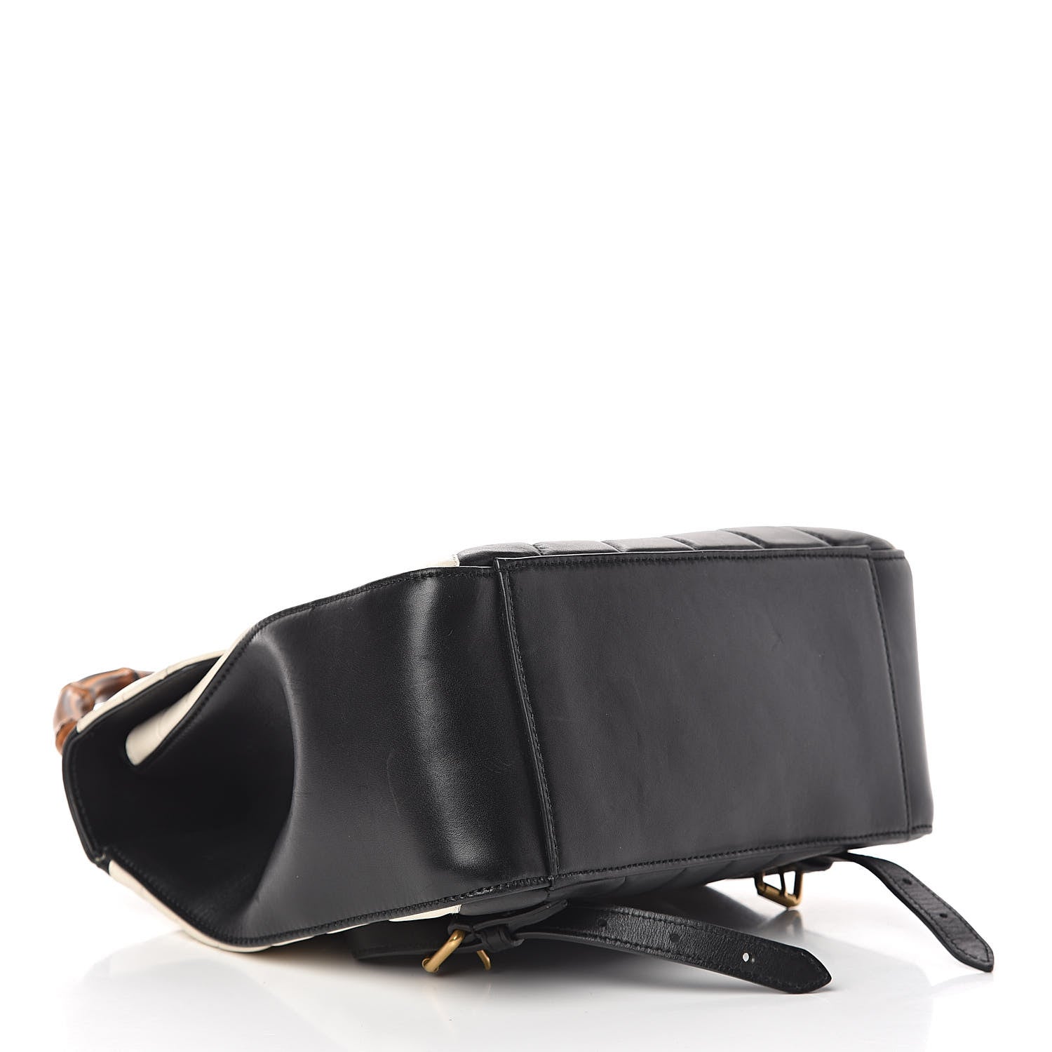 Gucci Calfskin Bamboo Trapuntata Queen Margaret Backpack Mystic White Black 4 of 19