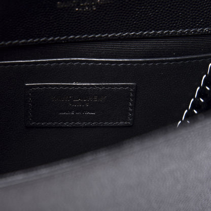 Saint Laurent Grain De Poudre Small Monogram Kate Satchel Black 8 of 10