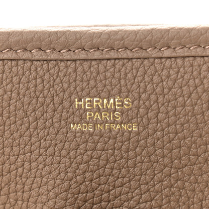 Hermes Taurillon Clemence Evelyne III PM Beige De Weimar 6 of 11