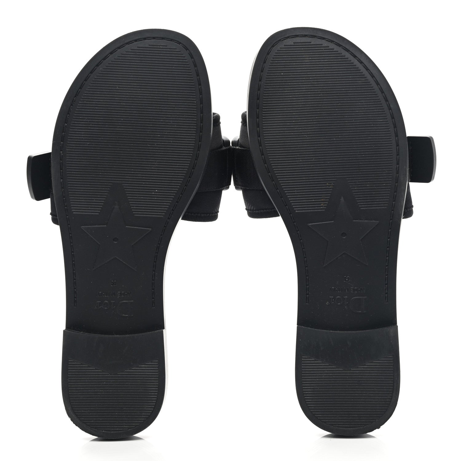 Christian Dior Technical Stretch Fabric Camouflage Dio(r)evolution Slide Sandals 38 Black Military 5 of 8