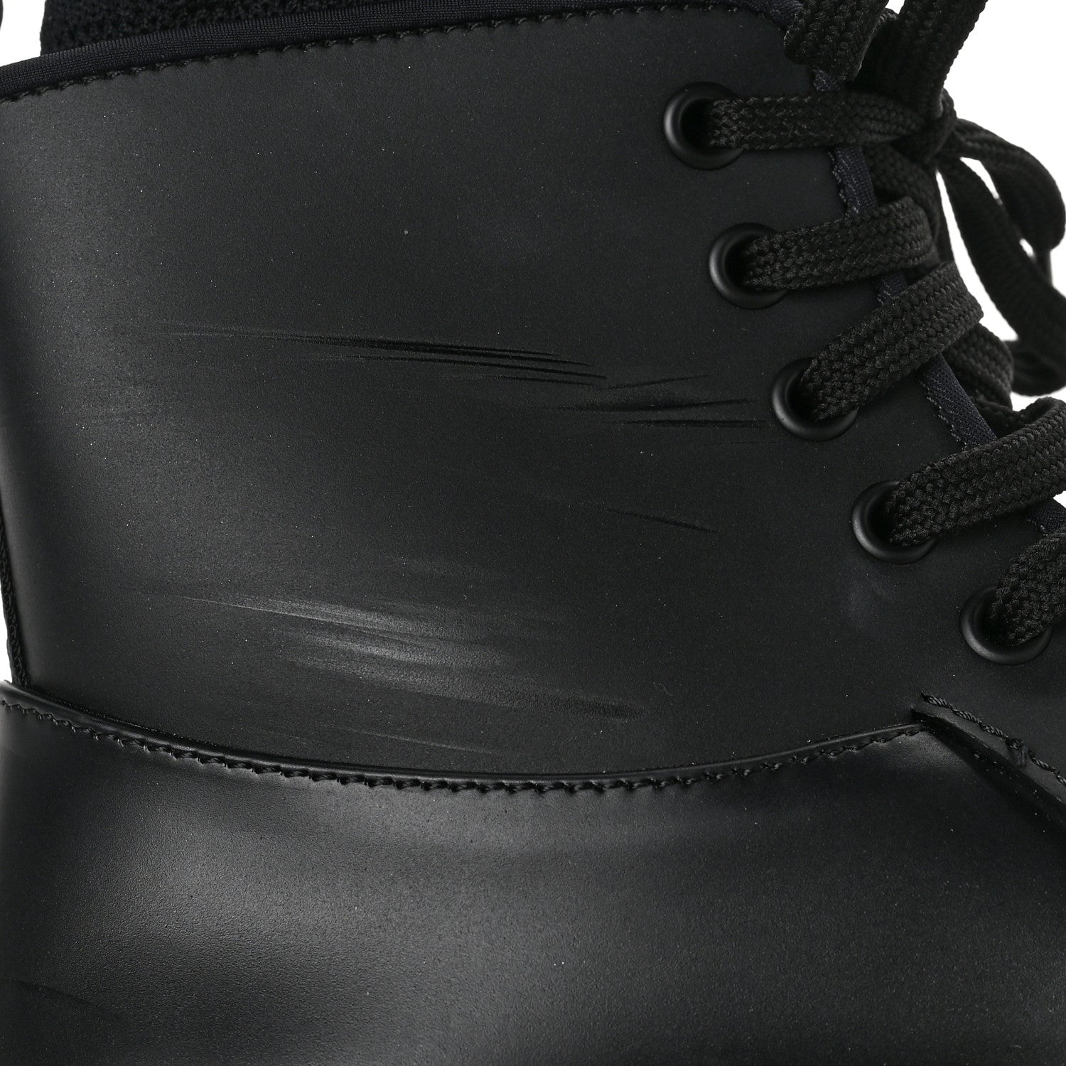Fendi PVC FF Sock Rockoko Combat Boots 37 Black 7 of 8