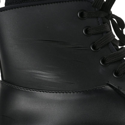 Fendi PVC FF Sock Rockoko Combat Boots 37 Black 7 of 8