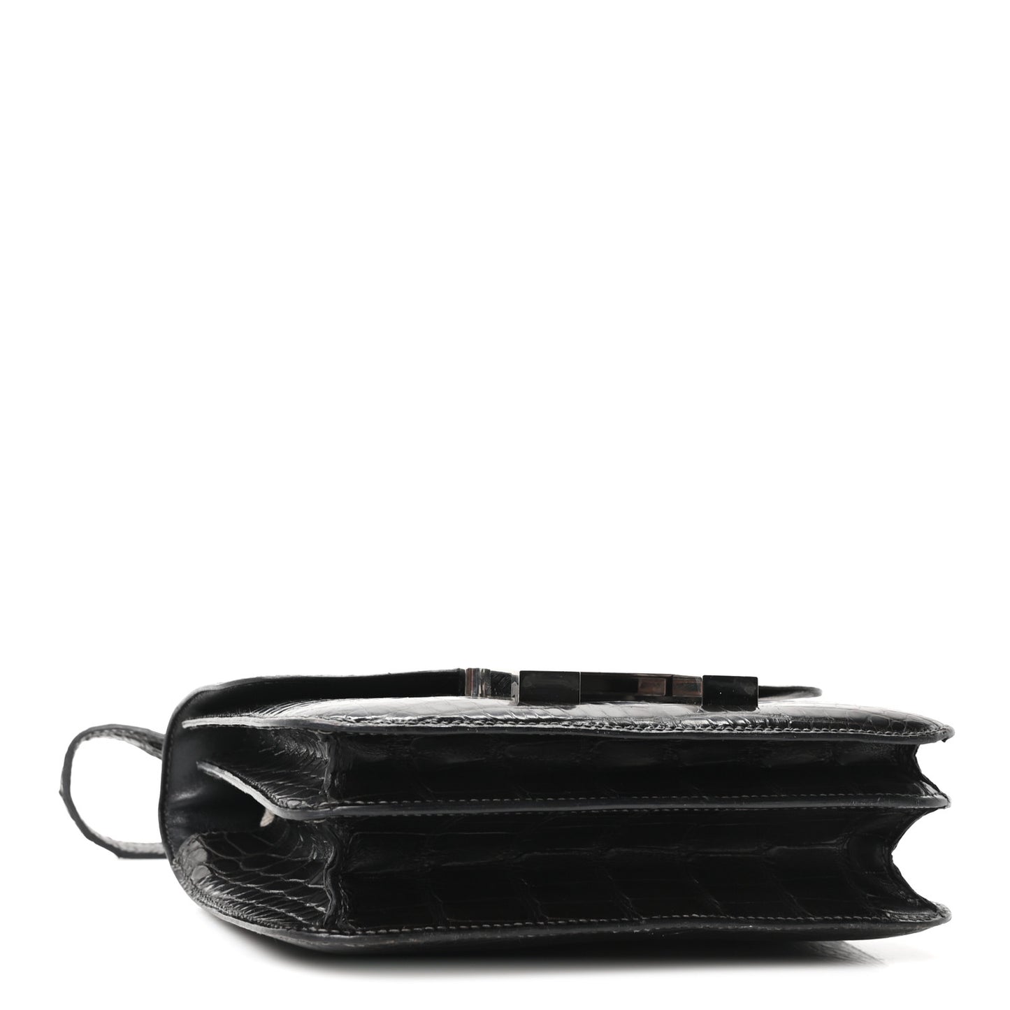 Shiny Alligator Constance 18 Black
