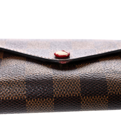 Louis Vuitton Damier Ebene Victorine Wallet Red 14 of 18