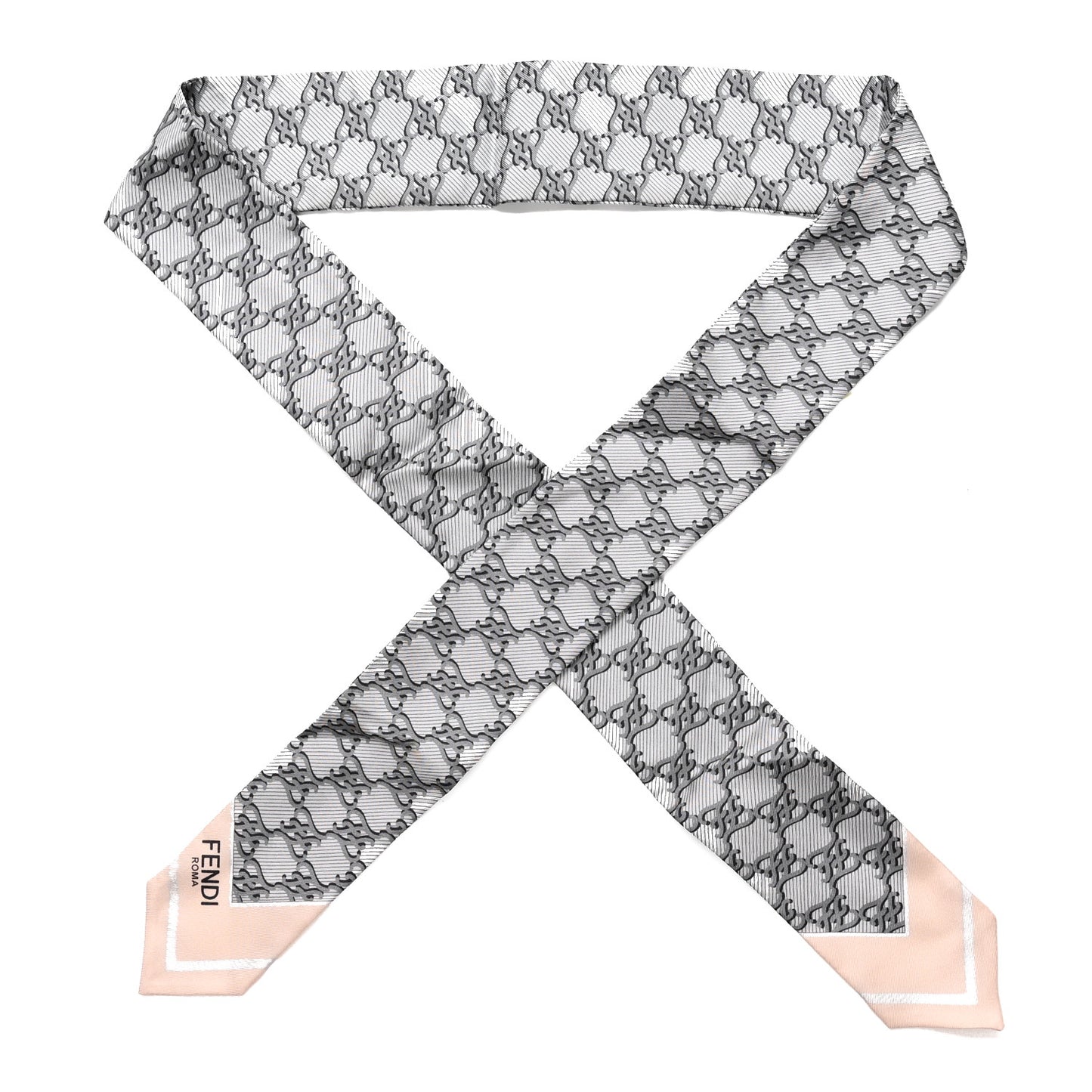 Silk FF Karligraphy Wrappy Bandeau Grey