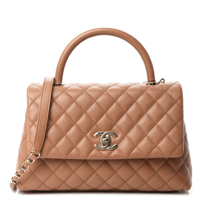 Chanel Caviar Quilted Small Coco Handle Flap Brown 1 of 10