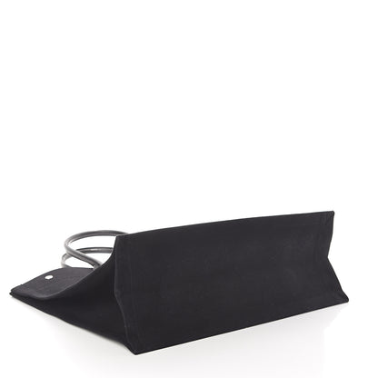 Saint Laurent Linen Calfskin Rive Gauche Tote Black 3 of 8