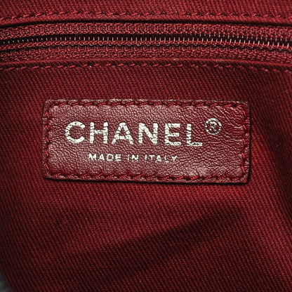 Chanel Aged Calfskin Quilted Cotton Club Pochette Black 6 of 10