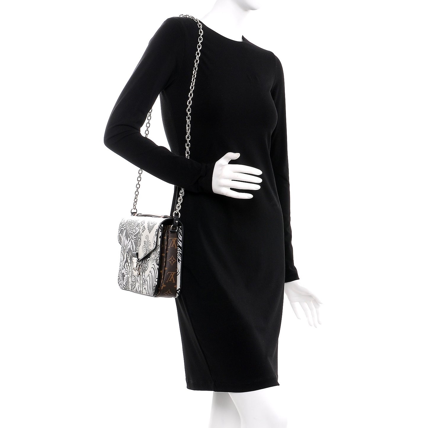 Epi Monogram Floral Pochette Metis Black White