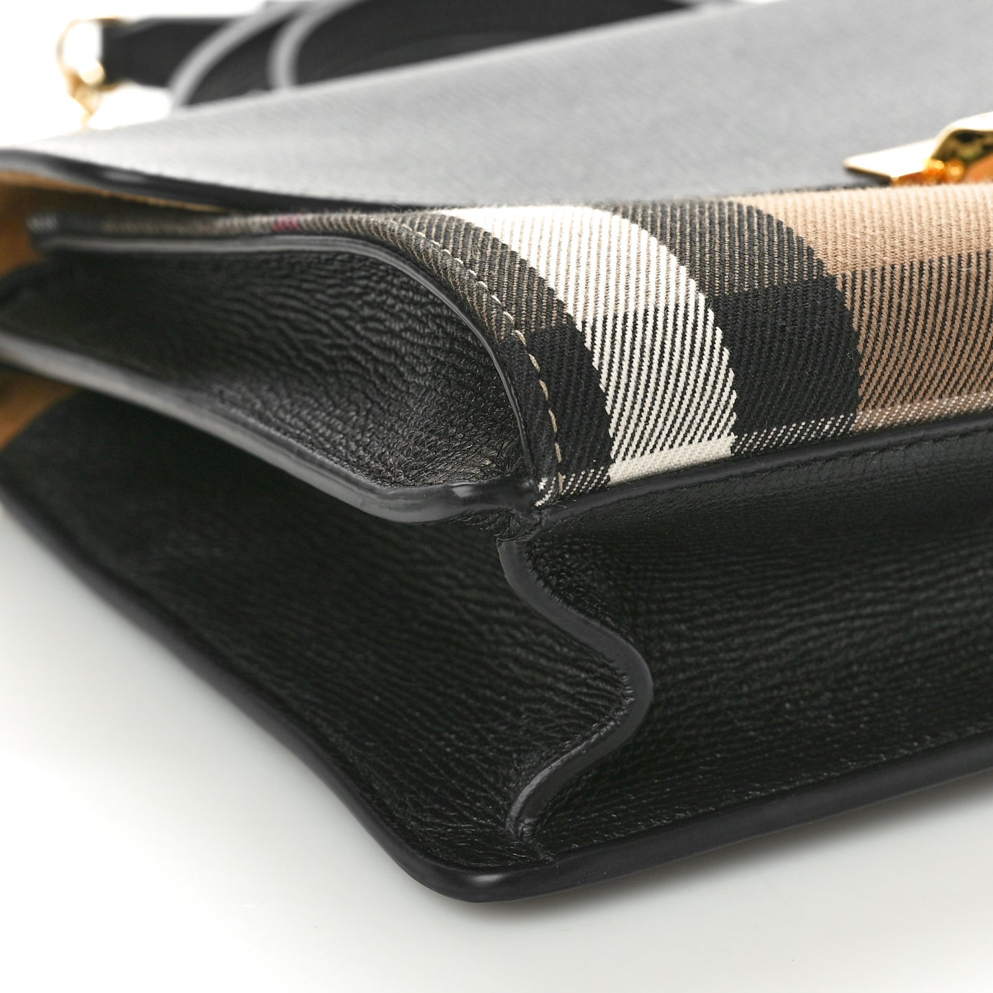 Derby Calfskin House Check Baby Macken Crossbody Bag Black