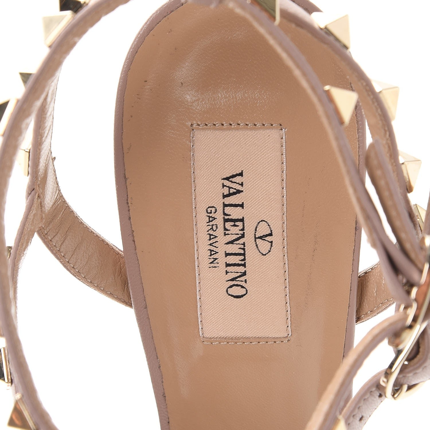 Valentino Garavani Patent Rockstud Ankle Strap Low Heel Pumps 39 Rubin Poudre 7 of 8