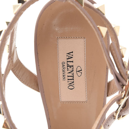 Valentino Garavani Patent Rockstud Ankle Strap Low Heel Pumps 39 Rubin Poudre 7 of 8