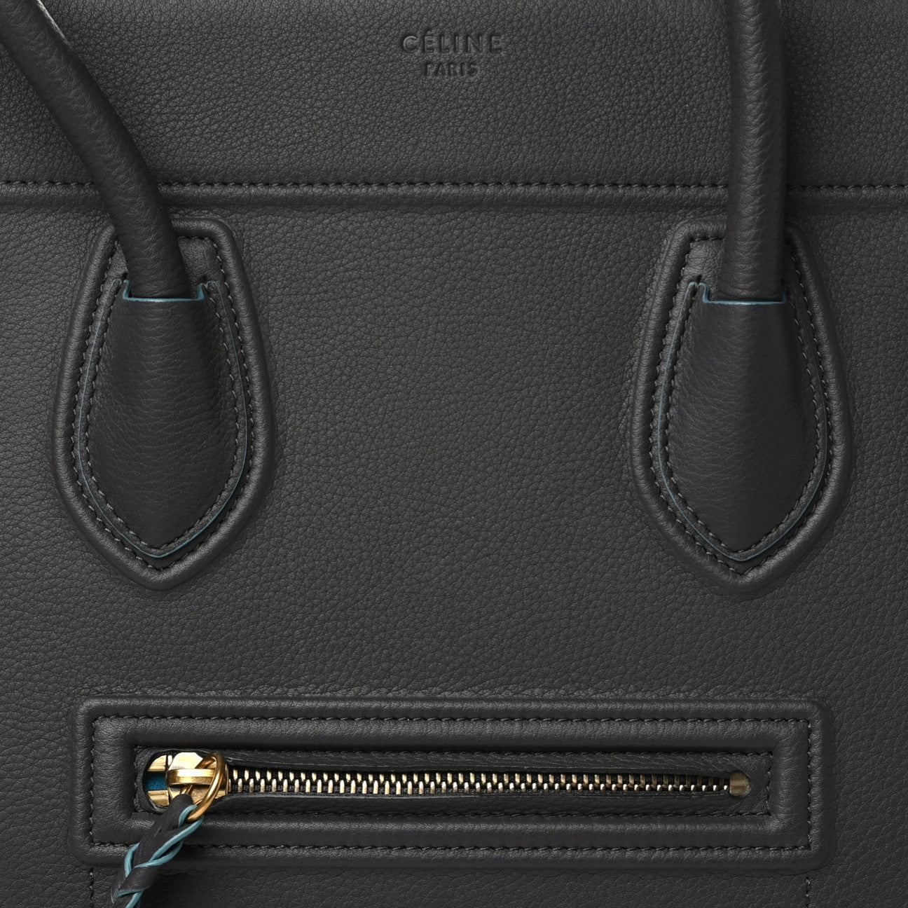 Celine Supple Calfskin Medium Phantom Luggage Liquorice 8 of 10