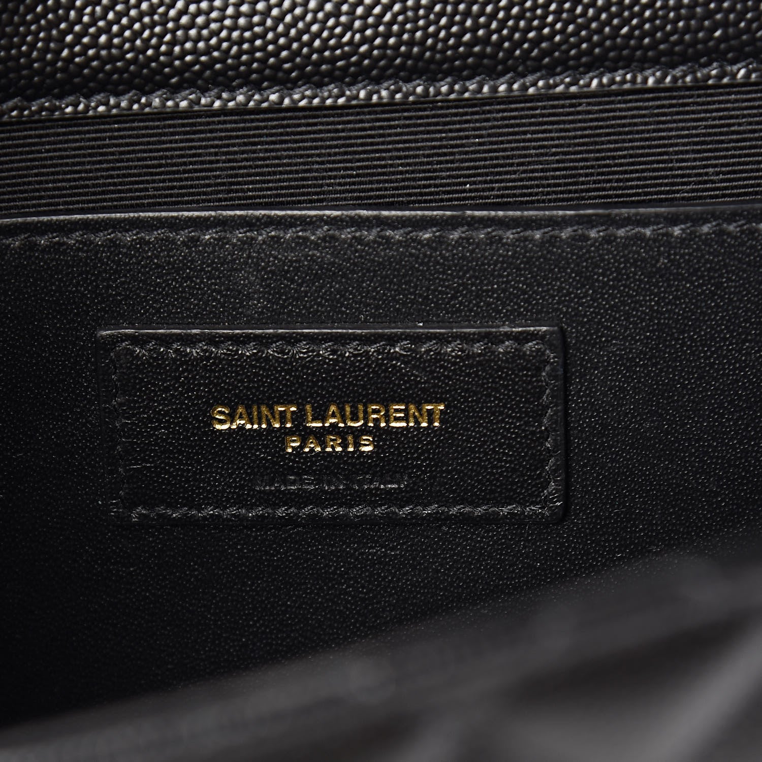 Saint Laurent Grain De Poudre Textured Mixed Matelasse Triquilt Medium Monogram Satchel Black 6 of 10