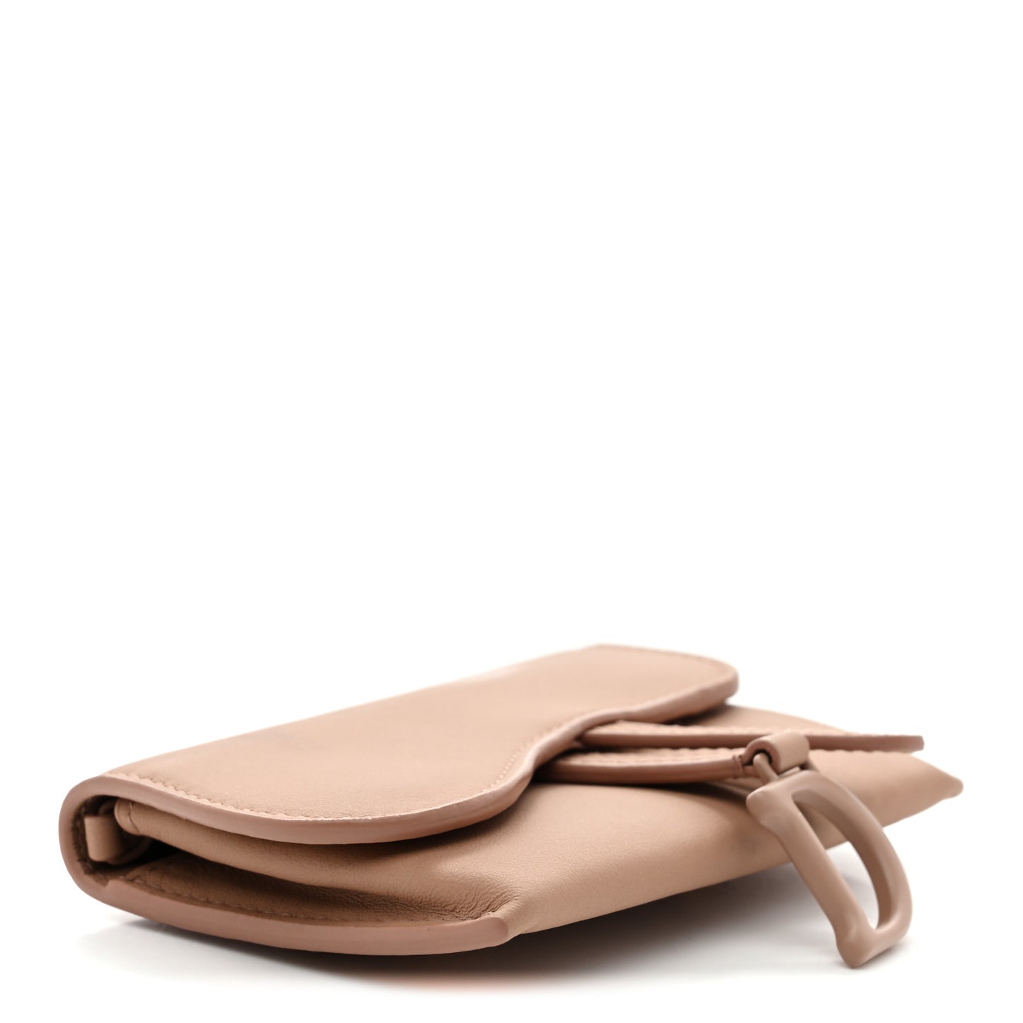 Ultra Matte Calfskin Nano Saddle Chain Pouch Rose Des Vents