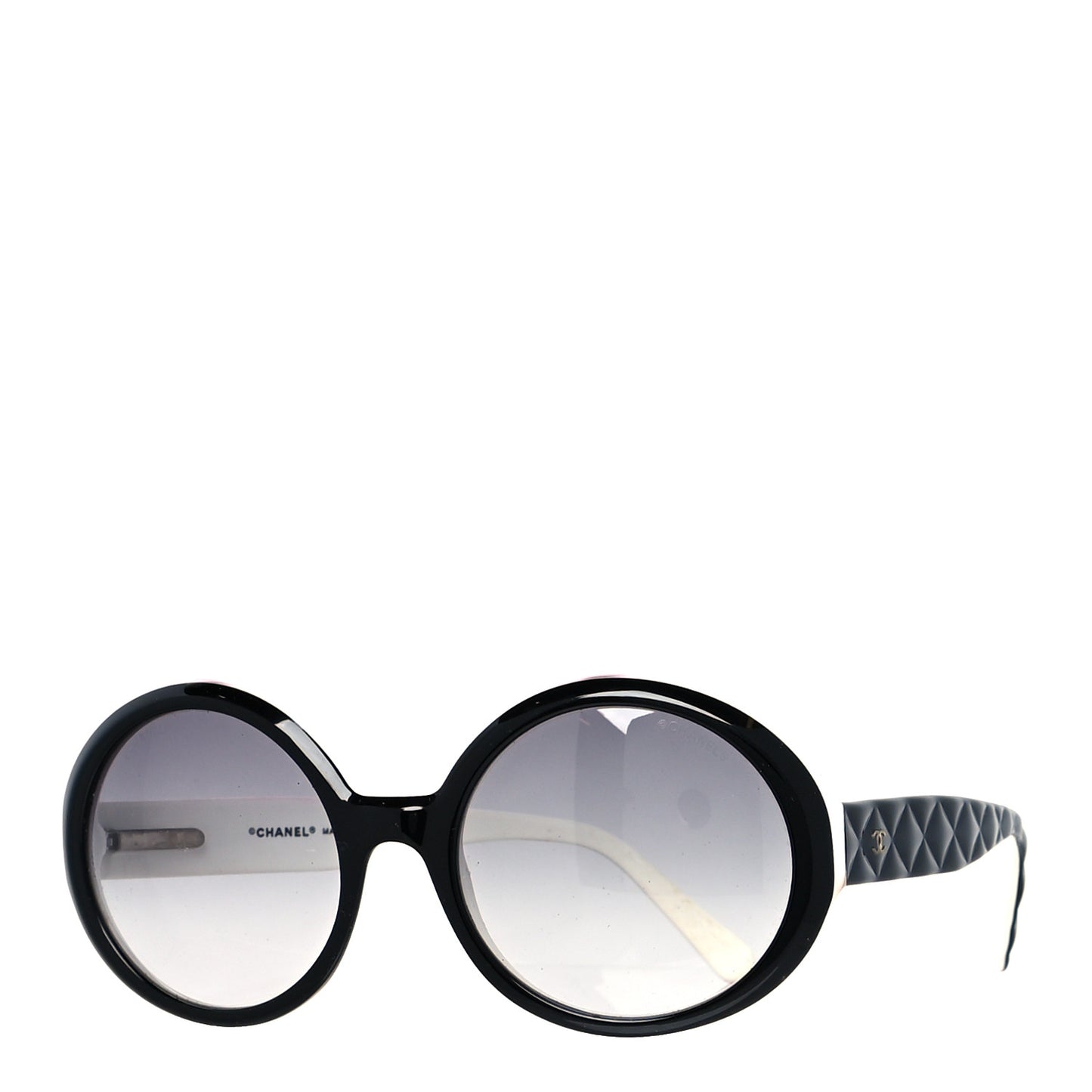 Quilted CC Mod Sunglasses 5120 Black White