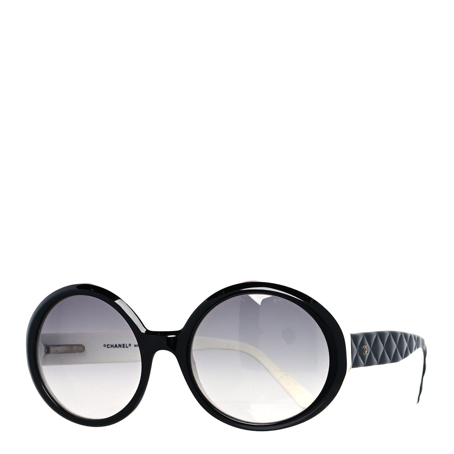 Chanel Quilted CC Mod Sunglasses 5120 Black White 1 of 8