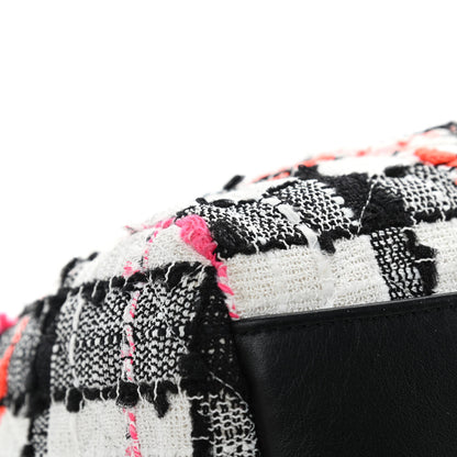 Chanel Tweed Calfskin Signe Hobo Coral White Black 13 of 15
