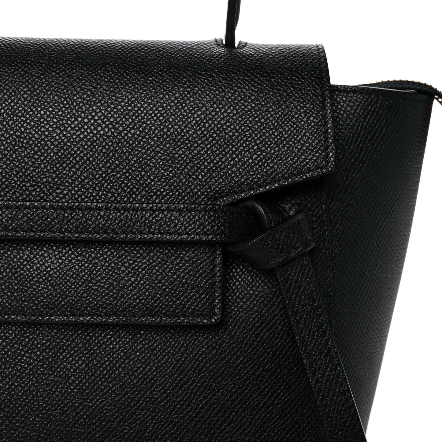 Grained Calfskin Nano Belt Bag Black