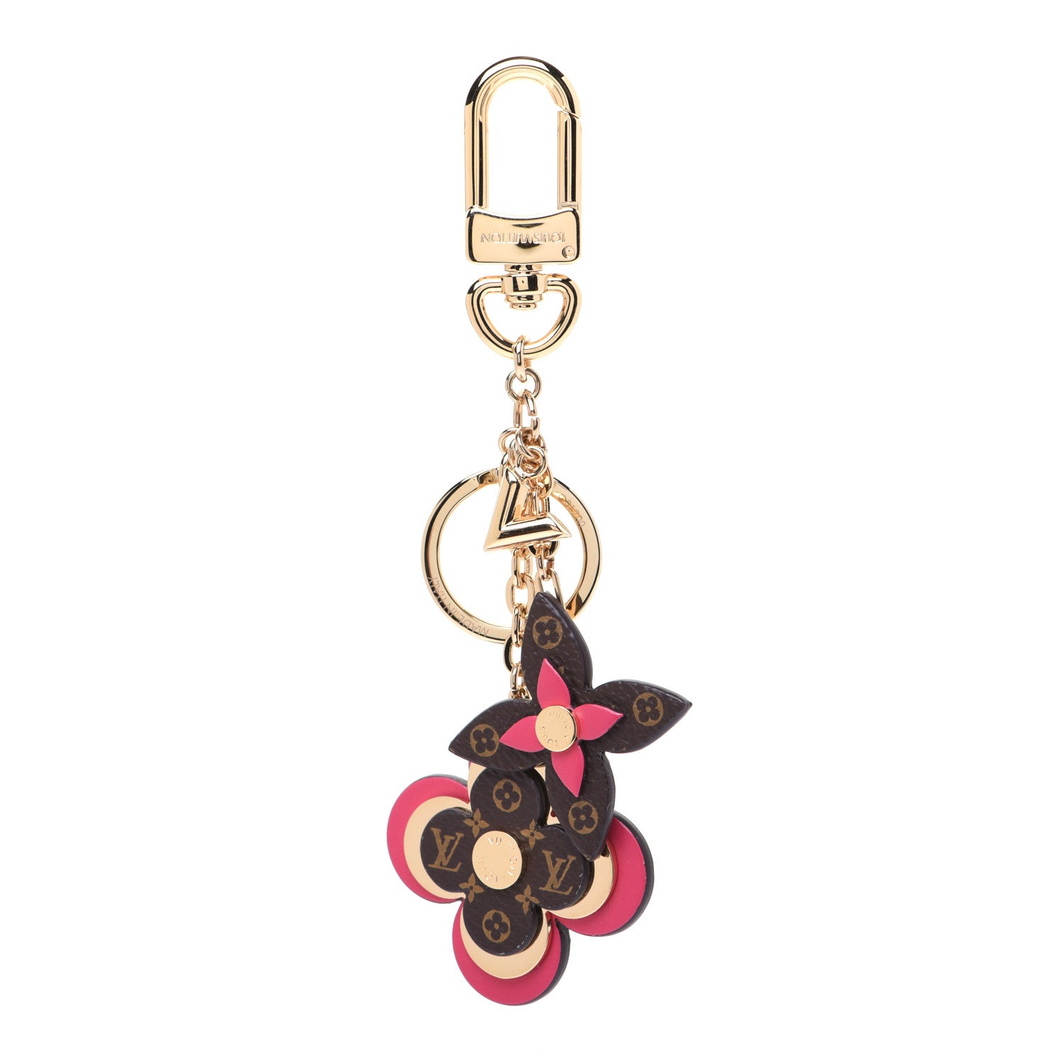 Louis Vuitton Monogram Blooming Flowers Bag Charm Key Holder Brown 1 of 5