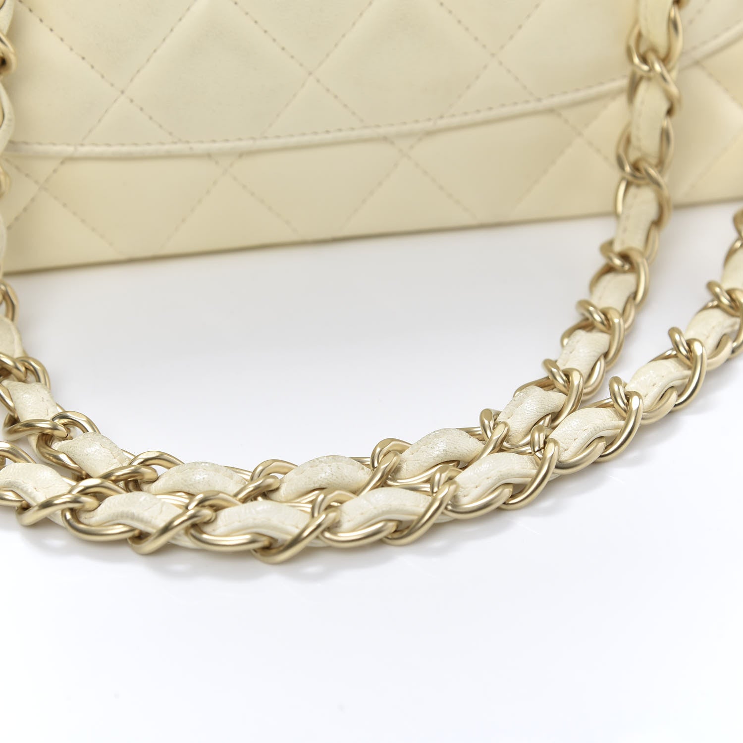 Chanel Lambskin Quilted Jumbo Single Flap Ivory 15 of 15