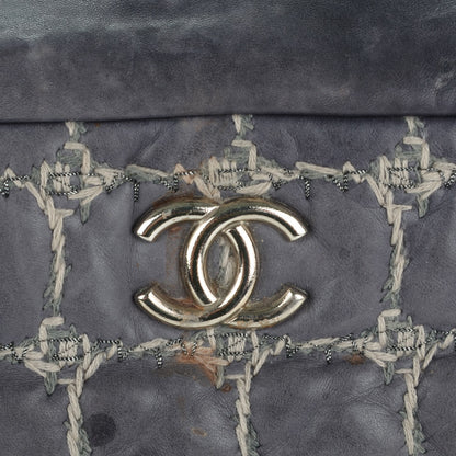 Chanel Lambskin Tweed Double Stitch Bowler Grey 7 of 10