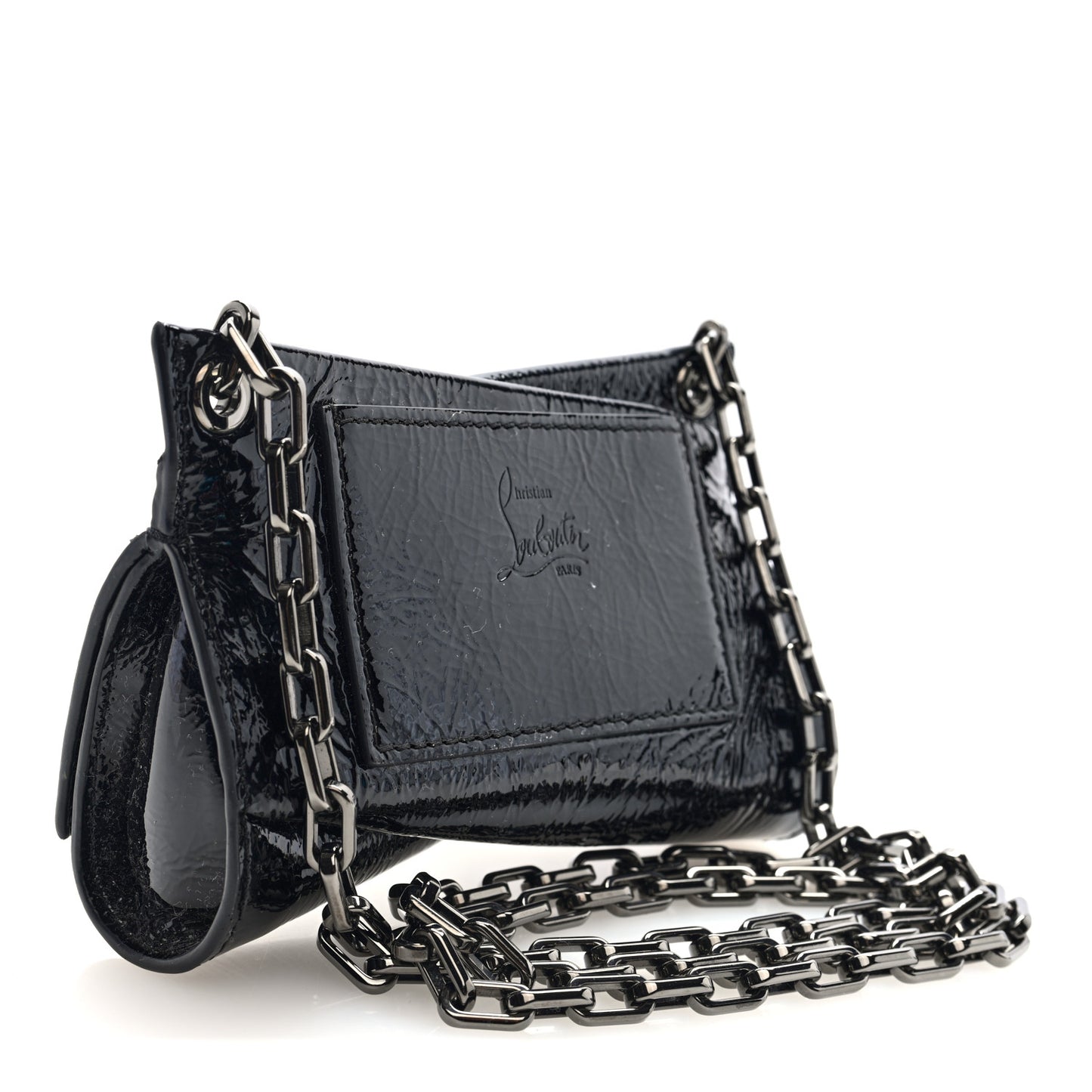 Patent Vog Small Loubitwist Clutch Black