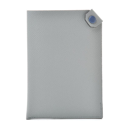Hermes Epsom Tarmac Aleatoire Passport Holder Bleu Glacier Bleu Brighton 1 of 8