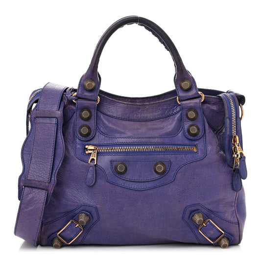 Agneau Giant 21 Rose Gold Hardware Velo Bleu Lavande