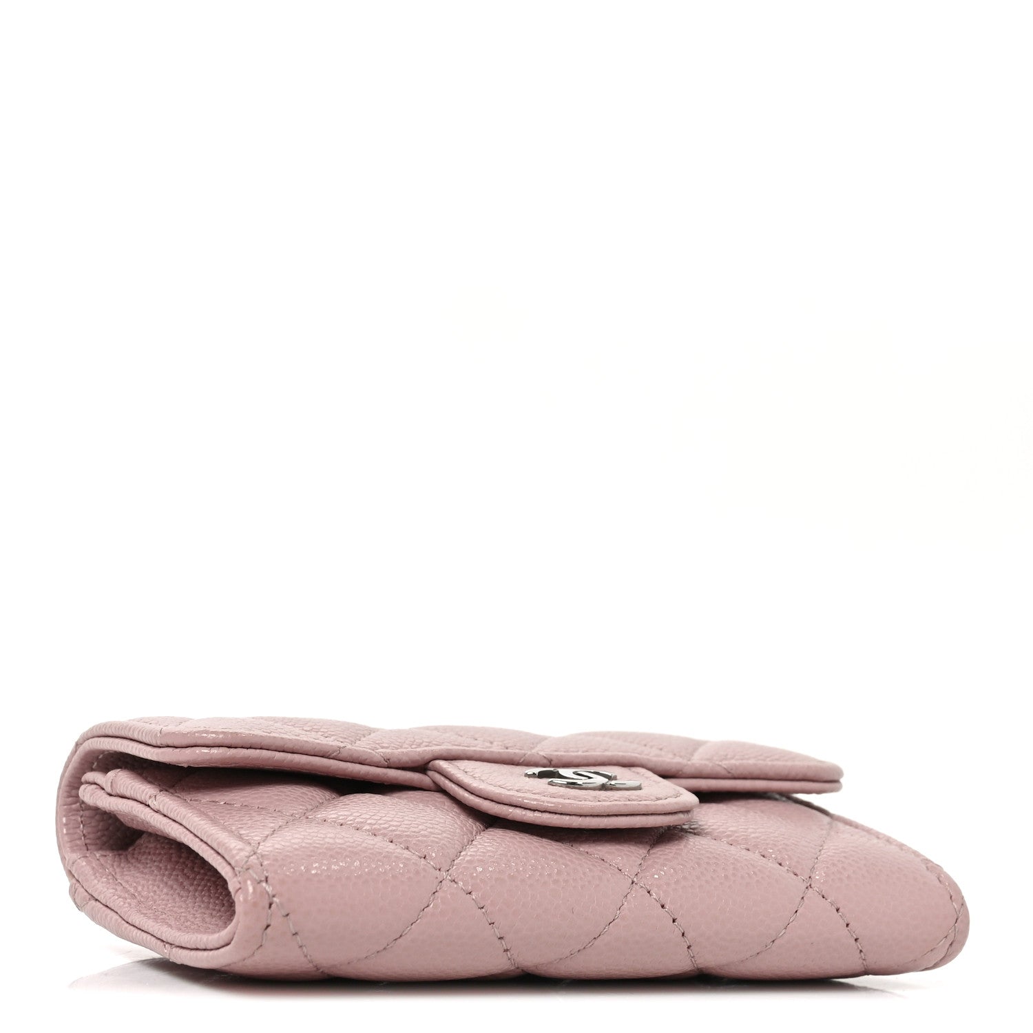 Chanel Caviar Quilted Flap Card Holder Wallet Light Pink 4 of 8