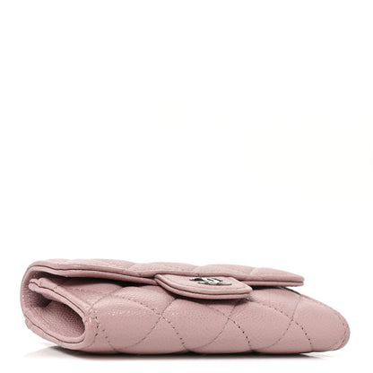 Chanel Caviar Quilted Flap Card Holder Wallet Light Pink 4 of 8