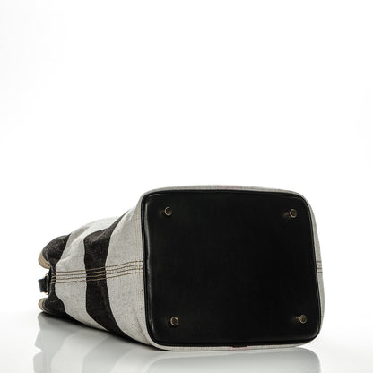 Burberry Canvas Mega Check Medium Susanna Hobo Black 4 of 6