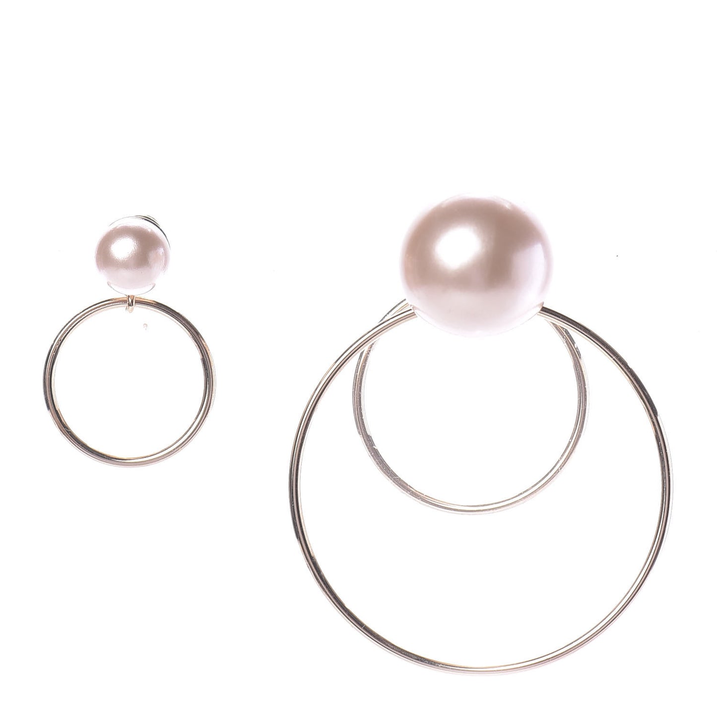 Pearl Mise En Dior Tribal Hoop Earrings Pink