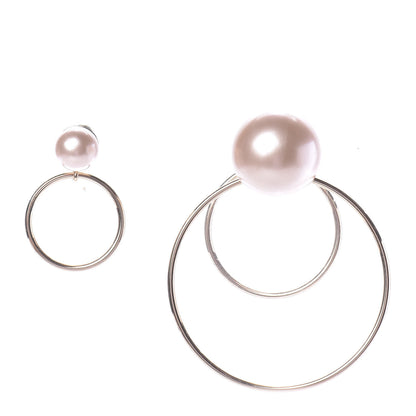 Christian Dior Pearl Mise En Dior Tribal Hoop Earrings Pink 1 of 4
