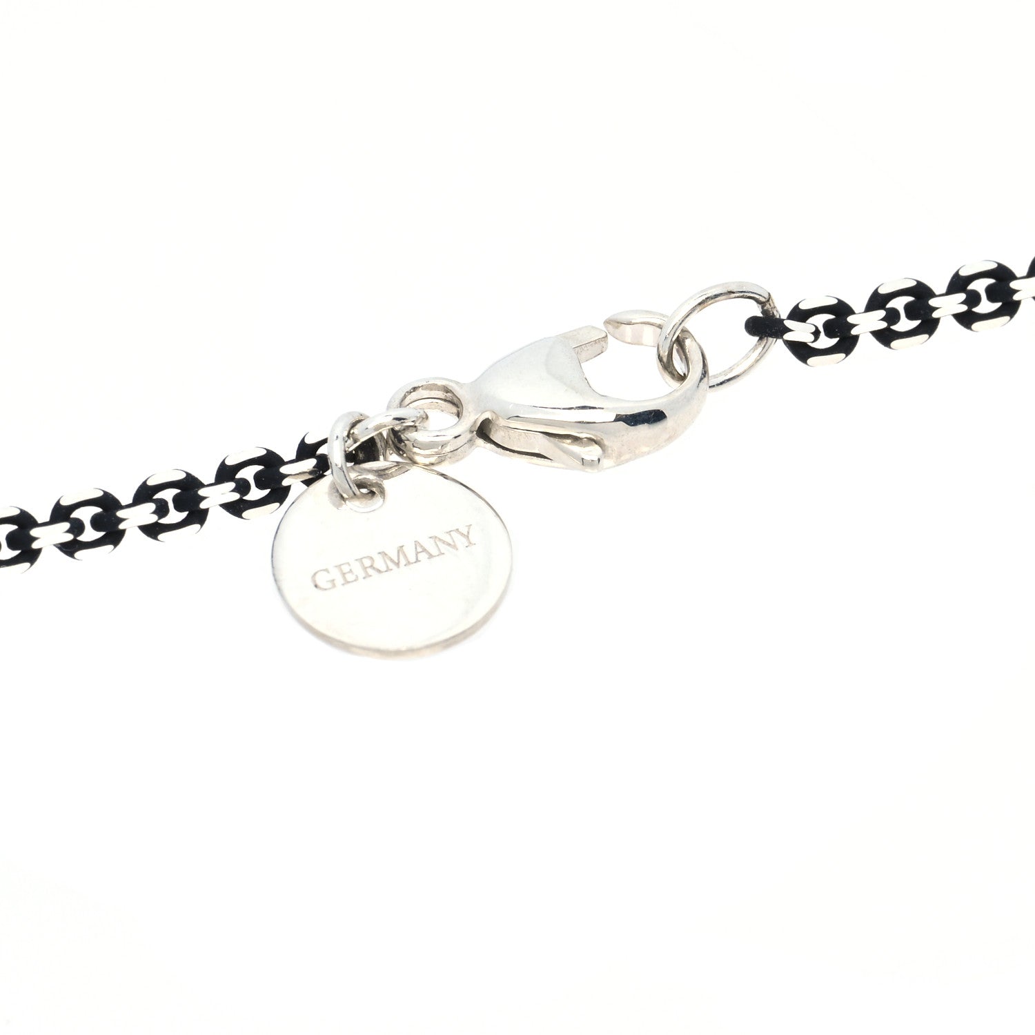 Tiffany Sterling Silver Enamel 1.75mm Chain Necklace Black 30" 4 of 6