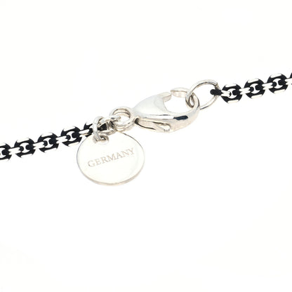 Tiffany Sterling Silver Enamel 1.75mm Chain Necklace Black 30" 4 of 6